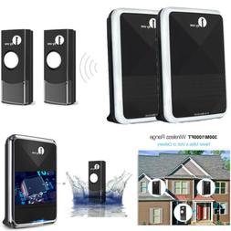 1byone 1000ft Twin Wireless Doorbell Battery Operated DoorBe