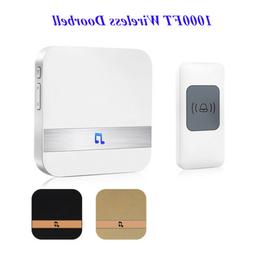 1000FT Water Resistant Wireless Doorbell Chime 1 Plugin Receiver+1 Transmitter