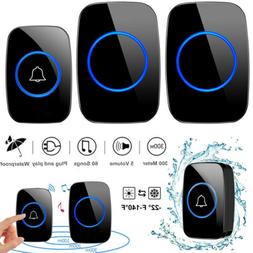 1000FT Wireless Doorbell Waterproof 2 Plugin Receiver Adjust