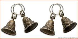 25 BRASS BELLS ~ Bird + Rabbit Design on each Bell 1.25" tal