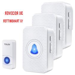 400ft Wireless Doorbell Twin Wall Plug in Waterproof Cordles