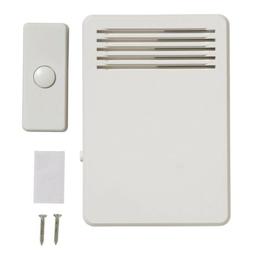 75 dB Wireless Plug-In Door Bell Kit with 1-Push Button, Whi