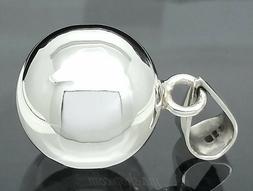 925 Sterling Silver High Polish Ball Bell Chime Rattle Charm