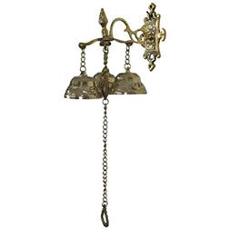 INsideOUT Antique Style Shopkeepers Triple Bell ~ Brass Stor