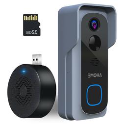 AHOME B1 Wi-Fi Video Doorbell with Free Chime, Full HD Wide 