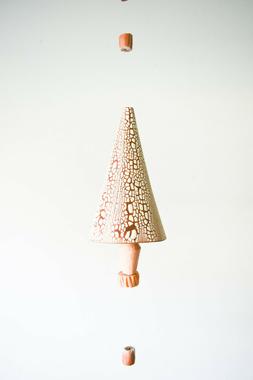Contemporary modernist ceramic stoneware bell wind chime by 