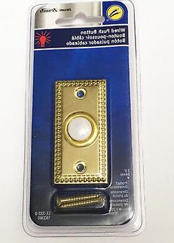 DoorBell Chime Wired Lighted PUSH BUTTON Brass White Button 