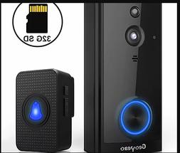 Geoyeo Wi-Fi HD Video Doorbell Chime Combo, 2-Way Audio Supp