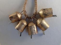 GOLD BELL SALE!!!  5 Brass Noah Craft Bells, Wedding, Wind C