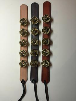 Hanging Leather Strap Brass Plated Door Hanger