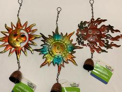 Hanging Shiny Metal Sun Face Garden Collection Decorating Wi