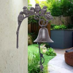 Home Vintage Door Bell Chime Cast Iron Rustic Bird Doorbell 