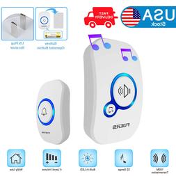 Home Wireless Doorbell Door Chime Battery Operated Plug in R