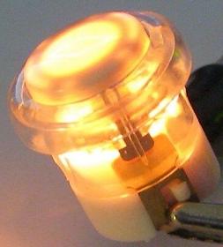 Illuminated Doorbell Switch - Lighted Amber Door Bell Round 
