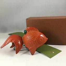 Kotobuki Japanese Wind Chime Bell Iron Orange Goldfish 485-0