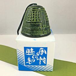 Kotobuki Japanese Wind Chime Nambu Cast Iron Green Temple Be