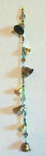 Long 'Bell Tower' 20 inches, 7 brass Bells, silver Tree of L