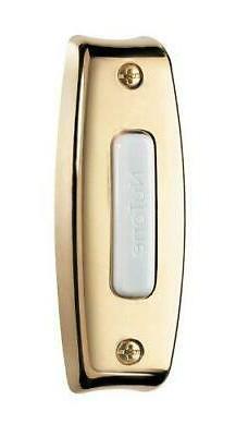 Nutone PB7LPB  Lighted Door Chime Bush Button  Gold Finish  