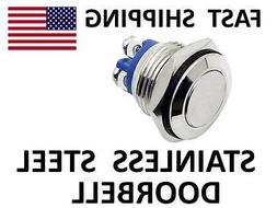 LOW Profile Polished Stainless Steel DOORBELL Switch - Door 