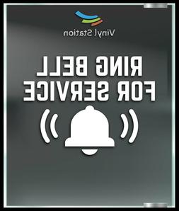 Ring Bell For Service Decal Sign Business Store Vinyl Window