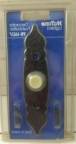 Rustic Nutone Hammered Wrought Iron Doorbell for 10-16 volt 