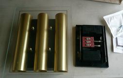 VINTAGE Nutone LA-117PBG Two-Tone Brass 'N Glass Door Chime 