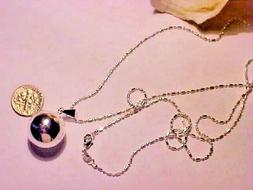 W-26 STERLING SILVER 20MM CHIME BALL BELL  SILVER 26 inch NE