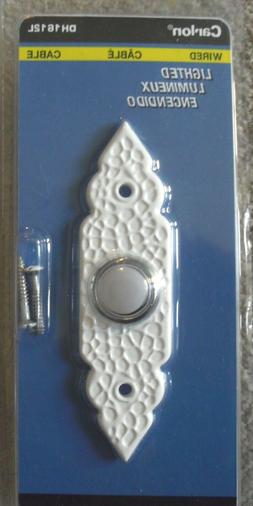 Carlon White Lighted Doorbell for Chimes, Bells, Buzzers #DH
