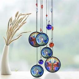 Crystal Material Wind Bell Tree Of Life Outdoor Garden Yard 