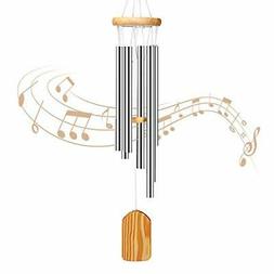 Outdoor, With 6 Aluminum Tubes Wooden Wind Bell Memorial Wi