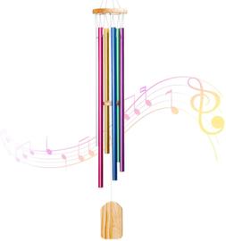 With 6 Aluminum Tubes Wooden Bell And Durable Nylon Cord Col