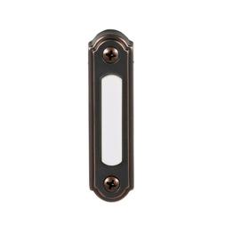 Hampton Bay Wired Lighted Door Bell Push Button, Metal, Medi
