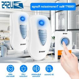 Wireless Door Bell Doorbell Loud Chime LED Flash 1Transmitte