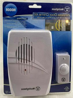 Wireless Door Chime Kit Cordless Button & Plug-In Receiver T
