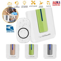 Wireless Doorbell Chime Kit Portable Receiver Waterproof But