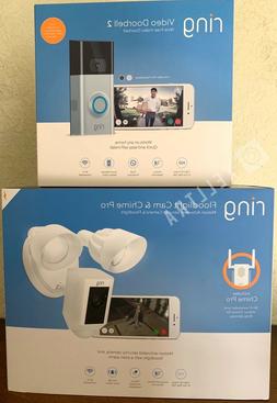 Wireless Video Doorbell 2 with Chime Pro and Floodlight Came